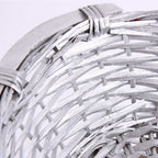 Cesto ovale in vimini argento, 52/49x39x13 cm (kit da 5)