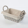 Vaschetta in vimini grigio, 28x18H10 cm (kit da 5)