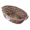 Cesto ovale in vimini marrone, 49/46x36H12 cm (kit da 5)