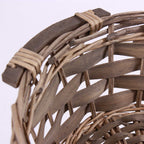Cesto ovale in vimini marrone, 49/46x36H12 cm (kit da 5)