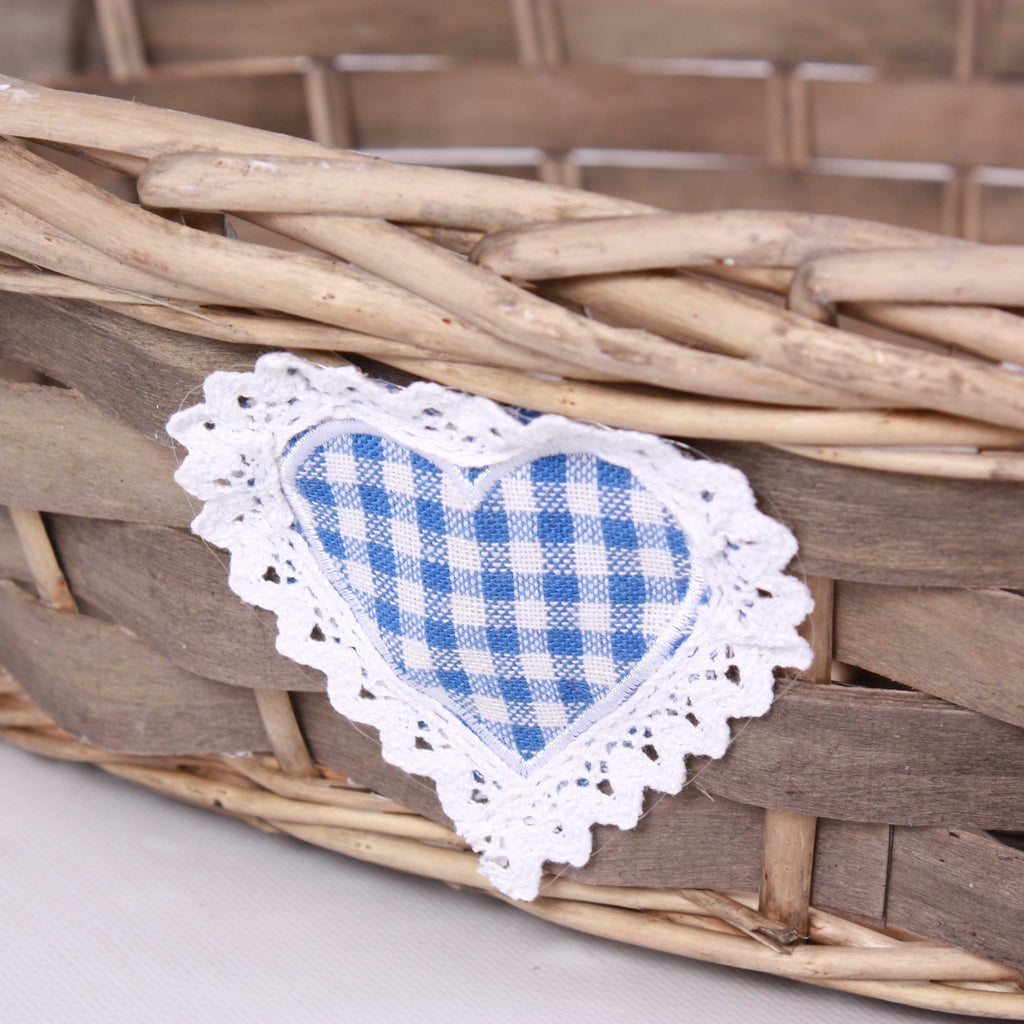 Cesto ovale in vimini marrone, 49/46x36H12 cm (kit da 5)