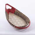 Cesto in vimini a forma di foglia, 50x30H8 cm (kit da 3)