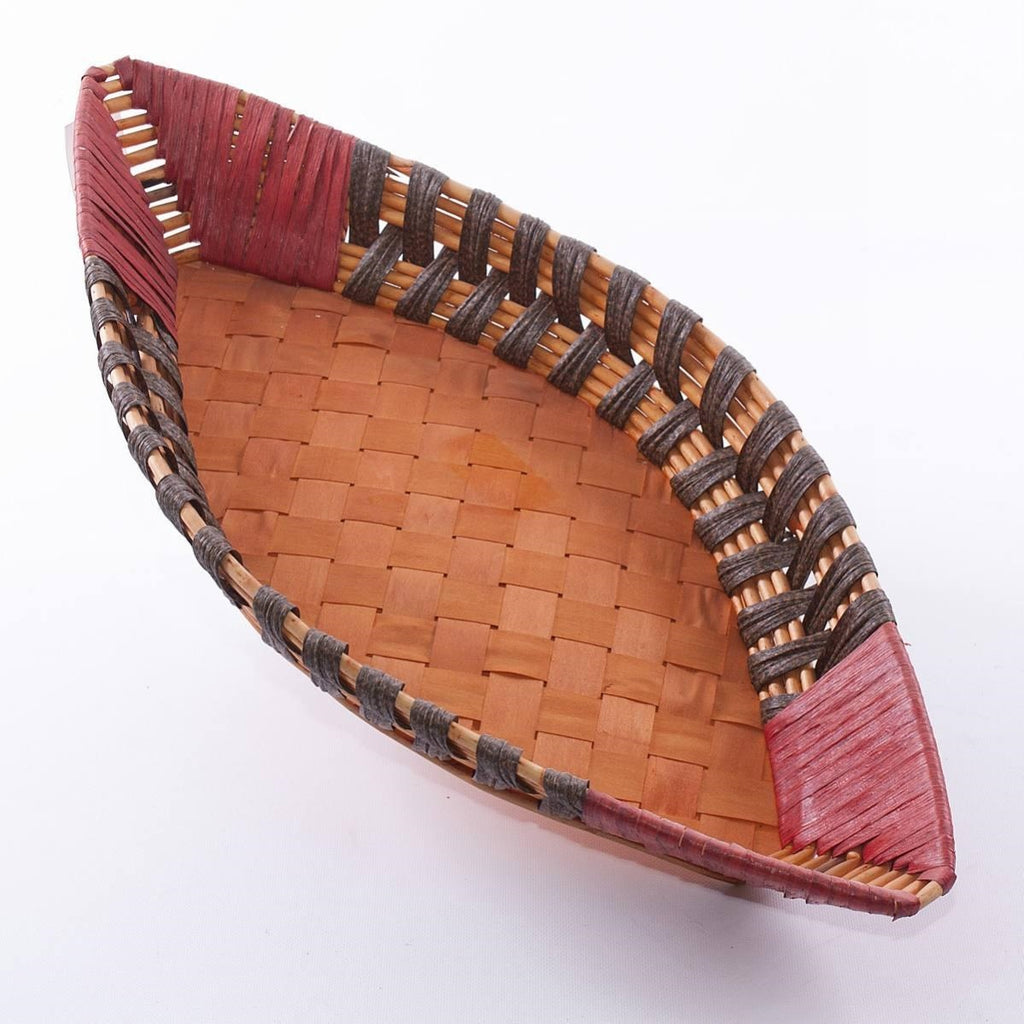 Cesto in vimini a barchetta, 75x35H10 cm