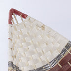 Cesto in vimini a forma di foglia, 78x42H17 cm