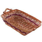 Cesto rettangolare in vimini, 53x40H14 cm (kit da 3)