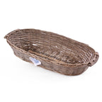 Cesto ovale in vimini marrone, 65/65x40x13 cm (kit da 3)