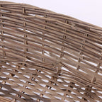 Cesto ovale in vimini marrone, 65/65x40x13 cm (kit da 3)