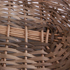 Cesto ovale in vimini marrone, 65/65x40x13 cm (kit da 3)