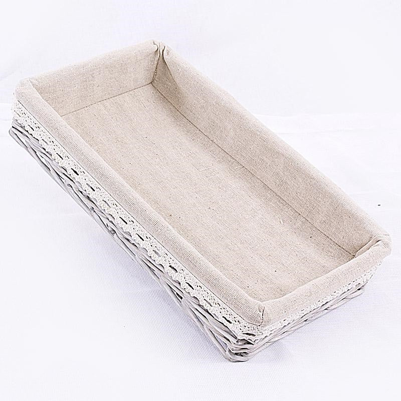 Vaschetta rettangolare grigia foderata, 35x20H6 cm (kit da 5)