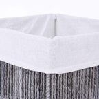 Cesto cubo pieghevole in carta grigia foderato, 30x30x30 cm (kit da 3)