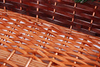 Cesto rettangolare in vimini marrone, 61/57x44H15 cm (kit da 3)
