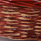Cesto ovale in vimini marrone e oro, 65/61x48H16 cm (kit da 3)