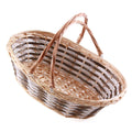 Cesto ovale in vimini grigio, 46x36H14 cm (kit da 3)