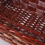 Cesto rettangolare marrone con spennellate oro, 49/45x34x12 cm (kit da 5)