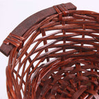 Cesto ovale in vimini marrone, 42/38x28x10 cm (kit da 10)
