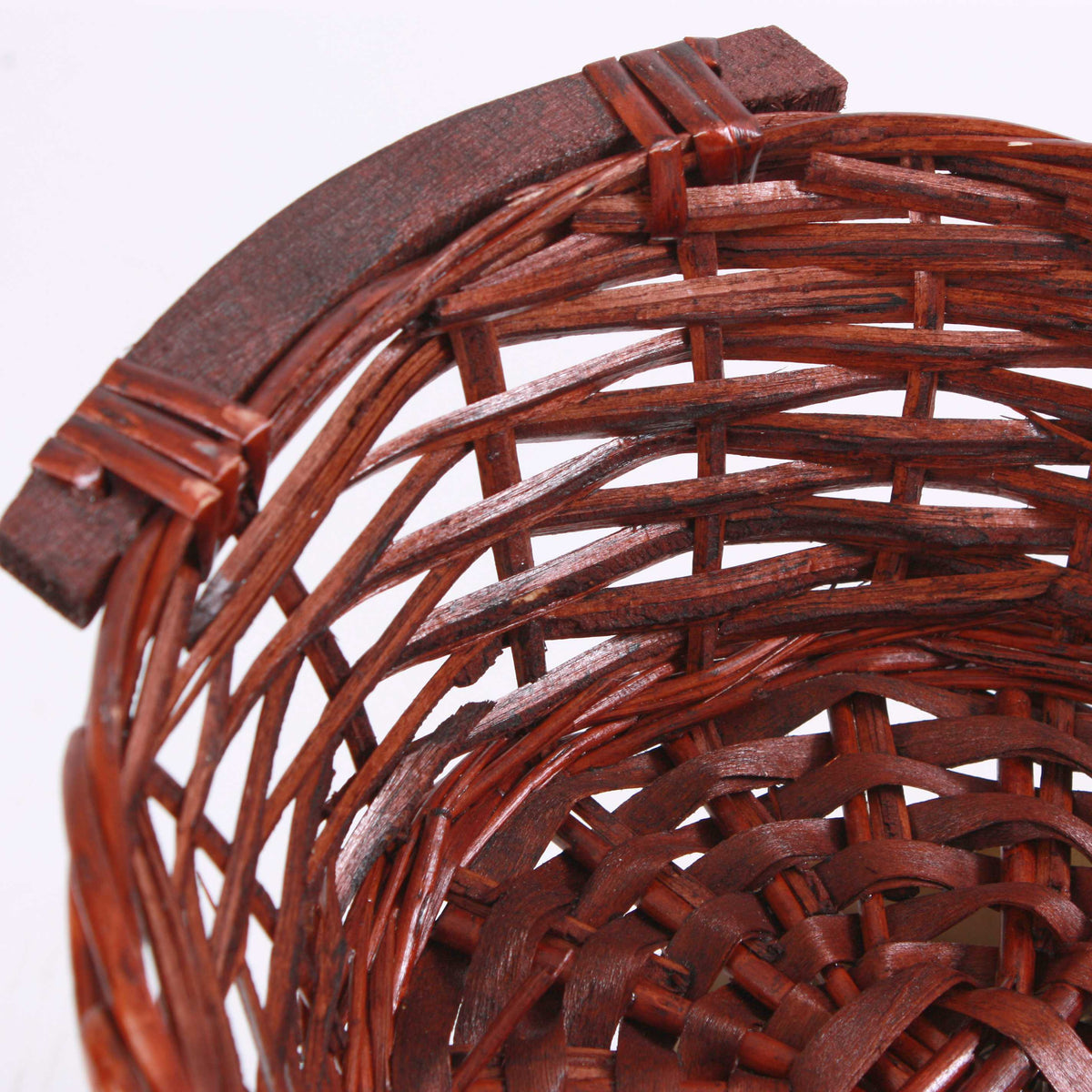 Cesto ovale in vimini marrone, 42/38x28x10 cm (kit da 10)
