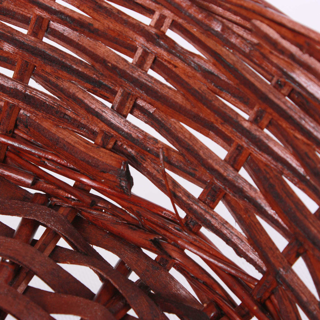 Cesto ovale in vimini marrone, 42/38x28x10 cm (kit da 10)