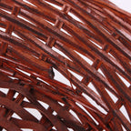 Cesto ovale in vimini marrone, 42/38x28x10 cm (kit da 10)