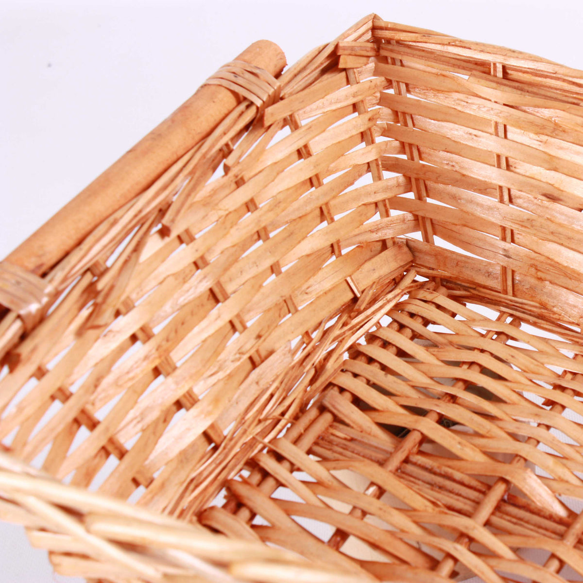 Cesto rettangolare in vimini miele con scritta Home, 54/51x38H13 cm (kit da 5)
