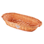 Cesto ovale in vimini miele, 65x40H13 cm (kit da 3)