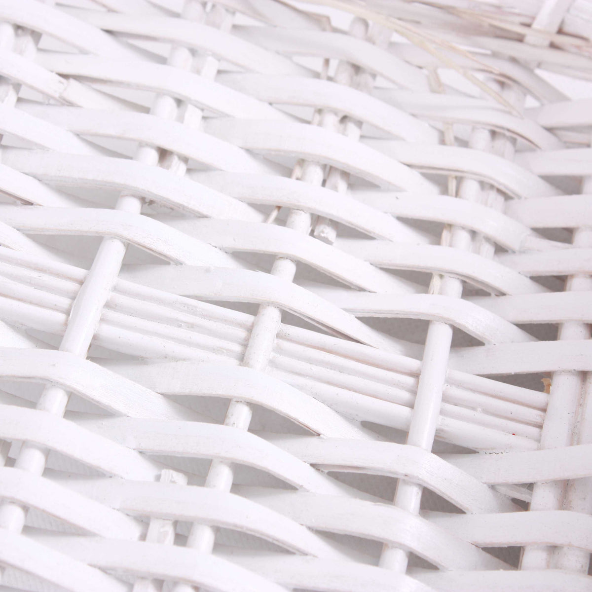 Cesto rettangolare in vimini bianco e oro, 49/45x34H12 cm (kit da 5)