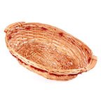 Cesto ovale in vimini miele, 49/46x36H12 cm (kit da 5)