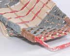 Cesto in vimini a forma di foglia, 90x39H16 cm