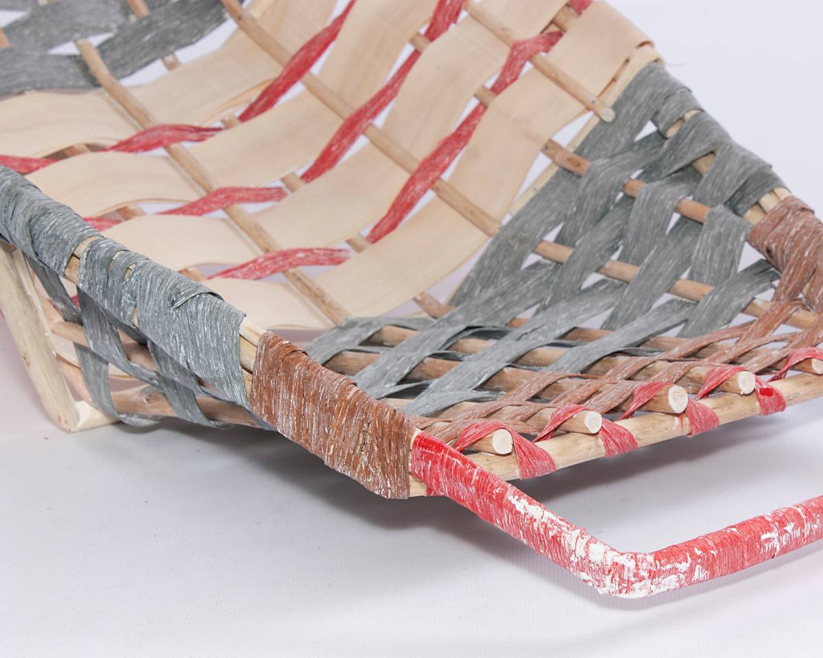 Cesto in vimini a forma di foglia, 90x39H16 cm