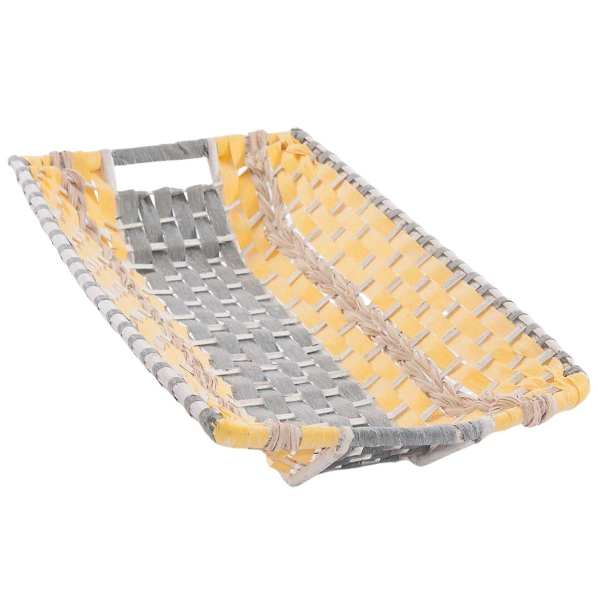 Cesto rettangolare in vimini, 77x40x17 cm