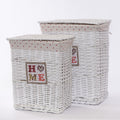 Set di 2 portabiancheria in vimini, 46x34H58 cm