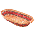 Cesto ovale in vimini miele con manici, 69x40x13 cm (kit da 3)