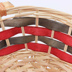 Cesto ovale in vimini con manici, 52x39H13 cm (kit da 5)