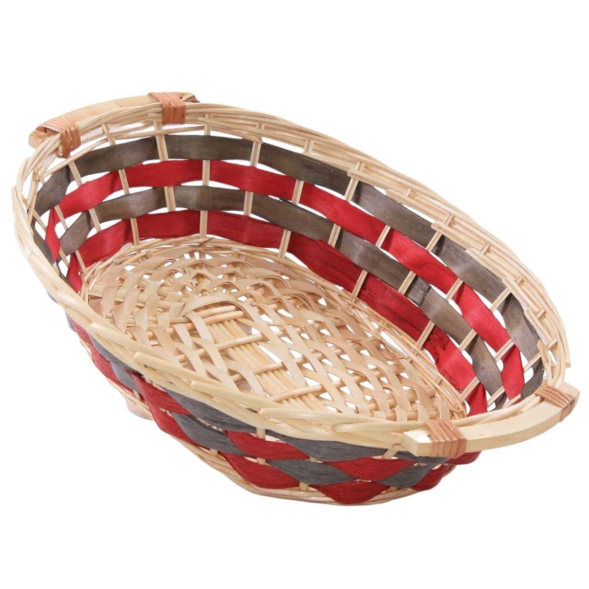 Cesto ovale in vimini, 49x36x12 cm (kit da 5)