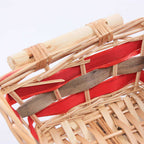 Cesto rettangolare in vimini decorato, 39/36x27x10 cm (kit da 10)