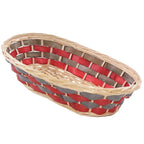 Cesto ovale in vimini naturale, 47x28H12 cm (kit da 5)