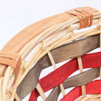 Cesto ovale in vimini naturale con manici, 69x40x13 cm (kit da 3)