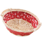 Cesto in vimini con manici, Ø40H12,5 cm (kit da 5)