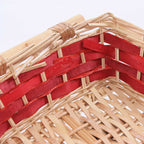 Cesto rettangolare in vimini rosso, 49x34x12 cm (kit da 5)