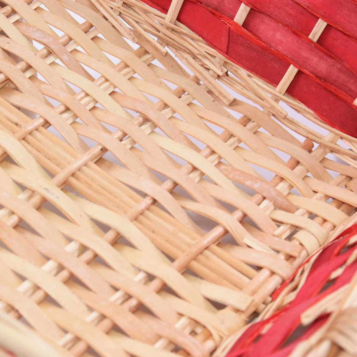 Cesto rettangolare in vimini rosso, 49x34x12 cm (kit da 5)