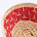 Cesto ovale in vimini con manici, 47x28x12 cm (kit da 5)