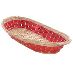 Cesto ovale in vimini con manici, 69x40H13 cm (kit da 3)