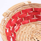 Cesto ovale in vimini con manici, 69x40H13 cm (kit da 3)