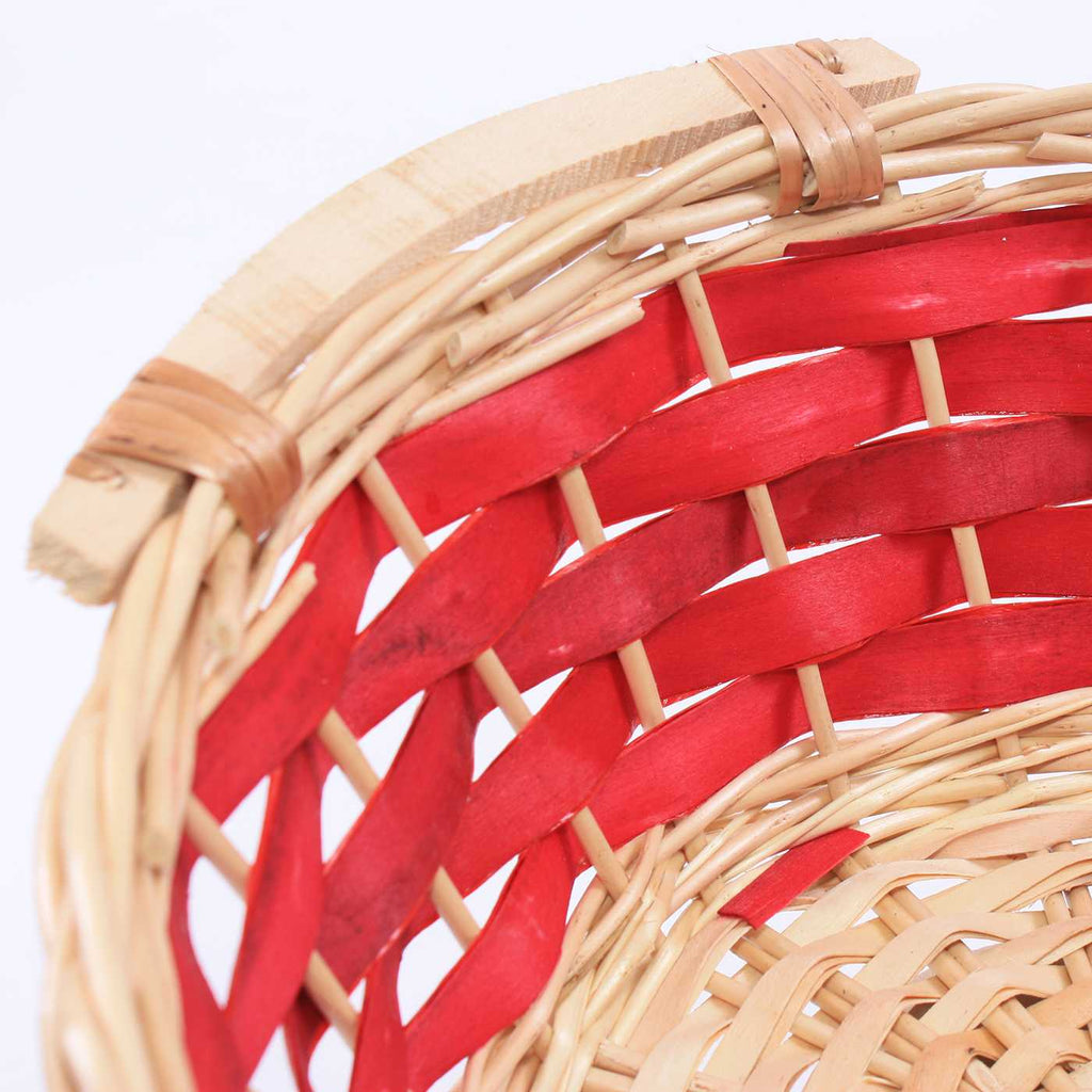 Cesto ovale in vimini naturale con manici, 65x48x16 cm (kit da 3)