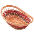 Cesto traforato in vimini rosso, 51x36x17 cm (kit da 5)