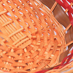 Cesto traforato in vimini rosso, 51x36x17 cm (kit da 5)