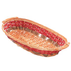 Cesto ovale in vimini con manici, 69x40H13 cm (kit da 3)