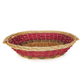 Cesto ovale in vimini con manici, 65x48x16 cm