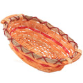 Cesto ovale in vimini con manici, 41x28H10 cm (kit da 10)