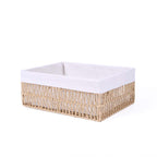 Cesto in carta grigia foderato, 40x30H16, 25x17H13 e 21x13H11 cm
