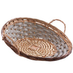 Cesto vaglio da confezionamento in vimini grigio, Ø42x16 cm (kit da 3)